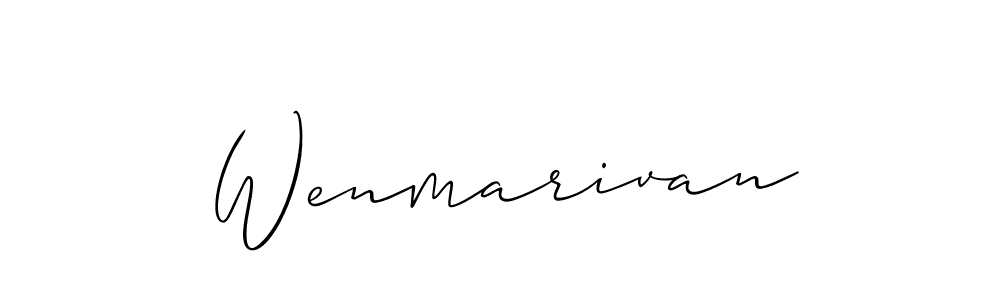 How to make Wenmarivan signature? Allison_Script is a professional autograph style. Create handwritten signature for Wenmarivan name. Wenmarivan signature style 2 images and pictures png