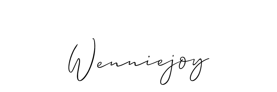 Use a signature maker to create a handwritten signature online. With this signature software, you can design (Allison_Script) your own signature for name Wenniejoy. Wenniejoy signature style 2 images and pictures png