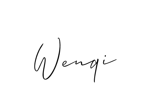 How to make Wenqi signature? Allison_Script is a professional autograph style. Create handwritten signature for Wenqi name. Wenqi signature style 2 images and pictures png