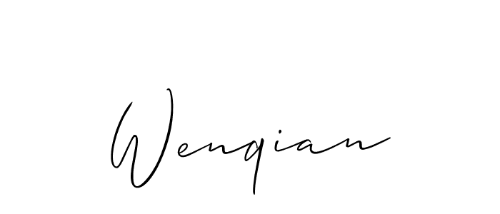 How to Draw Wenqian signature style? Allison_Script is a latest design signature styles for name Wenqian. Wenqian signature style 2 images and pictures png