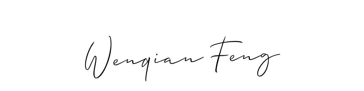 Use a signature maker to create a handwritten signature online. With this signature software, you can design (Allison_Script) your own signature for name Wenqian Feng. Wenqian Feng signature style 2 images and pictures png