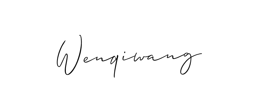 Design your own signature with our free online signature maker. With this signature software, you can create a handwritten (Allison_Script) signature for name Wenqiwang. Wenqiwang signature style 2 images and pictures png