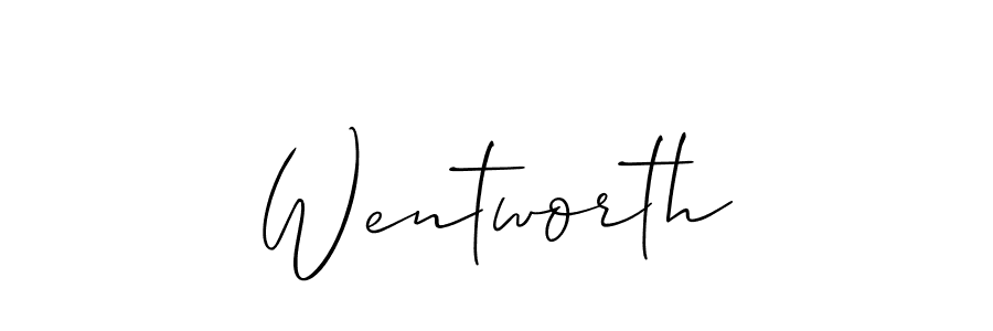 Use a signature maker to create a handwritten signature online. With this signature software, you can design (Allison_Script) your own signature for name Wentworth. Wentworth signature style 2 images and pictures png