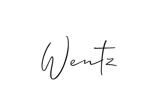 How to Draw Wentz signature style? Allison_Script is a latest design signature styles for name Wentz. Wentz signature style 2 images and pictures png