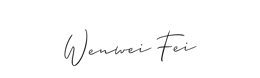 Create a beautiful signature design for name Wenwei Fei. With this signature (Allison_Script) fonts, you can make a handwritten signature for free. Wenwei Fei signature style 2 images and pictures png