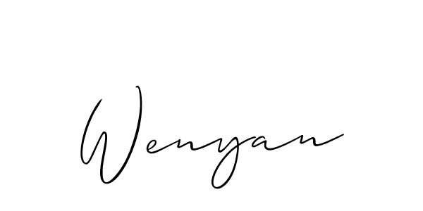 Create a beautiful signature design for name Wenyan. With this signature (Allison_Script) fonts, you can make a handwritten signature for free. Wenyan signature style 2 images and pictures png