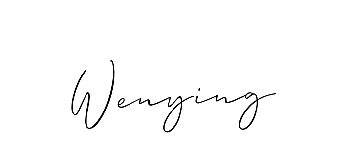 Allison_Script is a professional signature style that is perfect for those who want to add a touch of class to their signature. It is also a great choice for those who want to make their signature more unique. Get Wenying name to fancy signature for free. Wenying signature style 2 images and pictures png