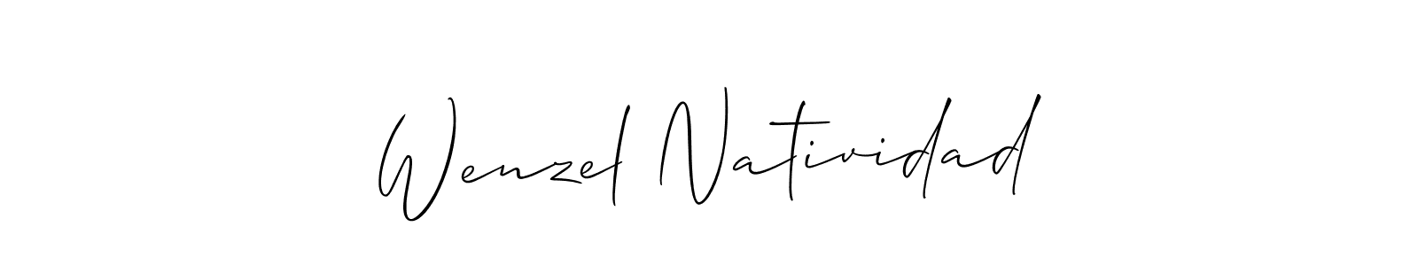 How to make Wenzel Natividad name signature. Use Allison_Script style for creating short signs online. This is the latest handwritten sign. Wenzel Natividad signature style 2 images and pictures png