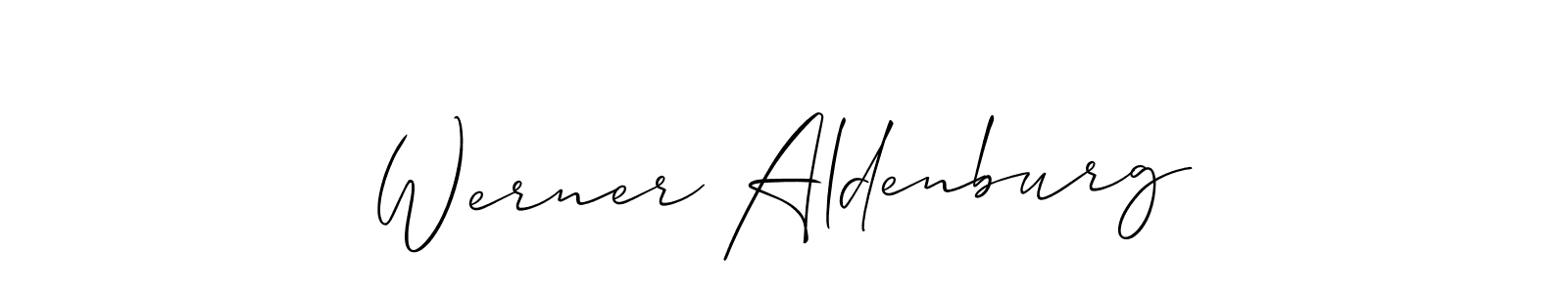 Create a beautiful signature design for name Werner Aldenburg. With this signature (Allison_Script) fonts, you can make a handwritten signature for free. Werner Aldenburg signature style 2 images and pictures png