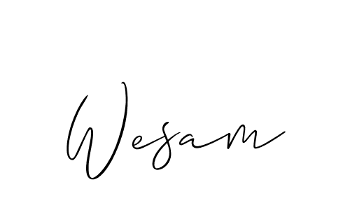 Allison_Script is a professional signature style that is perfect for those who want to add a touch of class to their signature. It is also a great choice for those who want to make their signature more unique. Get Wesam name to fancy signature for free. Wesam signature style 2 images and pictures png