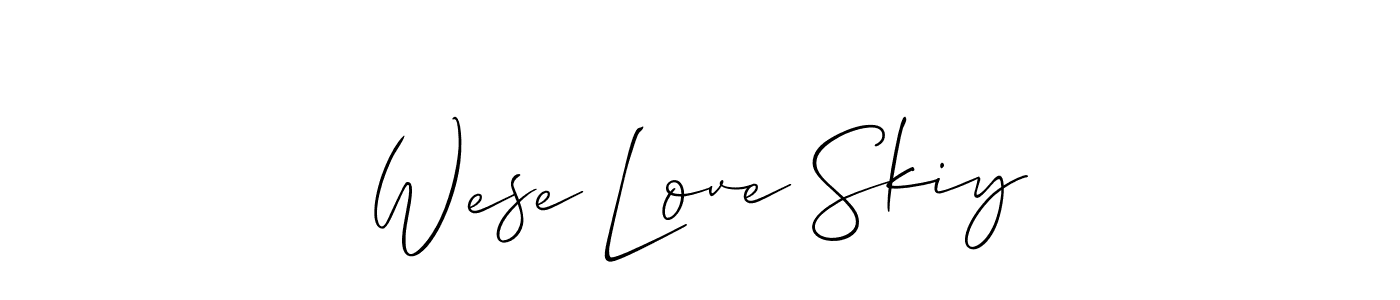 Also we have Wese Love Skiy name is the best signature style. Create professional handwritten signature collection using Allison_Script autograph style. Wese Love Skiy signature style 2 images and pictures png