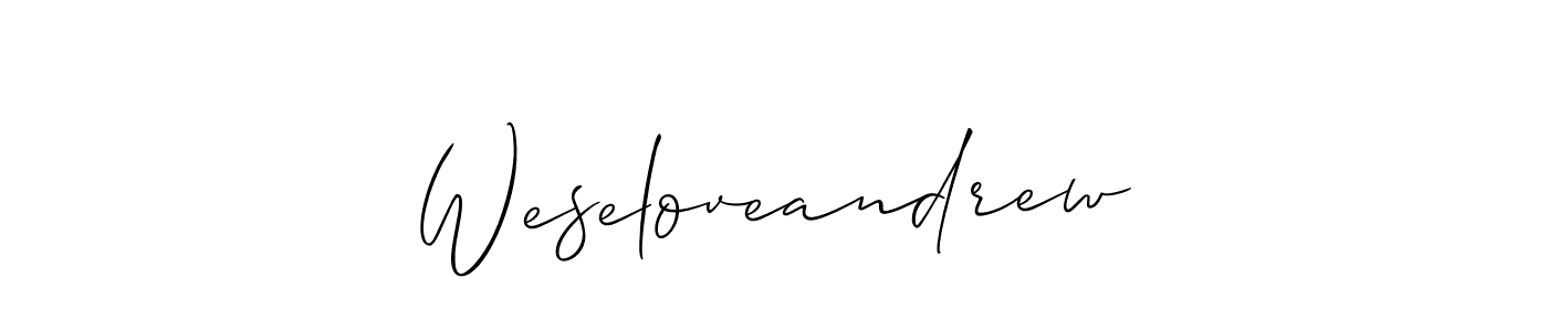 Best and Professional Signature Style for Weseloveandrew. Allison_Script Best Signature Style Collection. Weseloveandrew signature style 2 images and pictures png