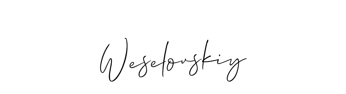 You can use this online signature creator to create a handwritten signature for the name Weselovskiy. This is the best online autograph maker. Weselovskiy signature style 2 images and pictures png