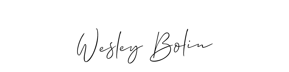 Make a beautiful signature design for name Wesley Bolin. With this signature (Allison_Script) style, you can create a handwritten signature for free. Wesley Bolin signature style 2 images and pictures png