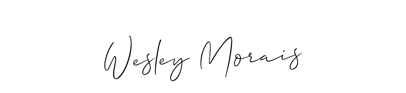 How to make Wesley Morais signature? Allison_Script is a professional autograph style. Create handwritten signature for Wesley Morais name. Wesley Morais signature style 2 images and pictures png