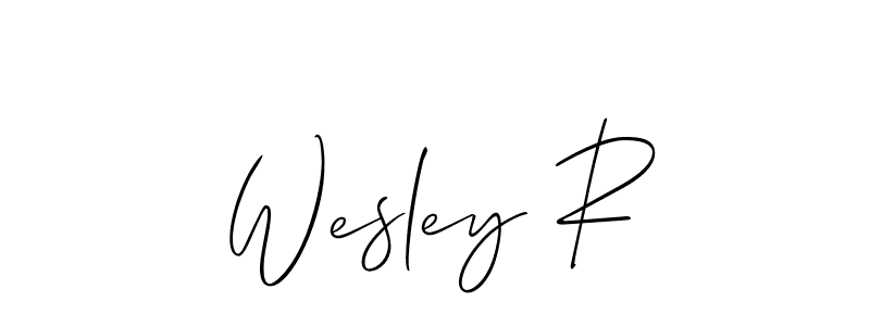 It looks lik you need a new signature style for name Wesley R. Design unique handwritten (Allison_Script) signature with our free signature maker in just a few clicks. Wesley R signature style 2 images and pictures png