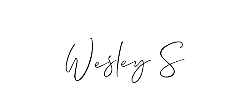 Make a beautiful signature design for name Wesley S. With this signature (Allison_Script) style, you can create a handwritten signature for free. Wesley S signature style 2 images and pictures png