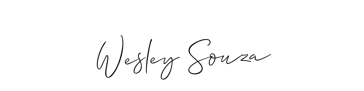 It looks lik you need a new signature style for name Wesley Souza. Design unique handwritten (Allison_Script) signature with our free signature maker in just a few clicks. Wesley Souza signature style 2 images and pictures png