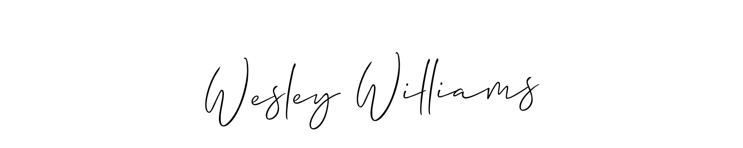 How to make Wesley Williams signature? Allison_Script is a professional autograph style. Create handwritten signature for Wesley Williams name. Wesley Williams signature style 2 images and pictures png