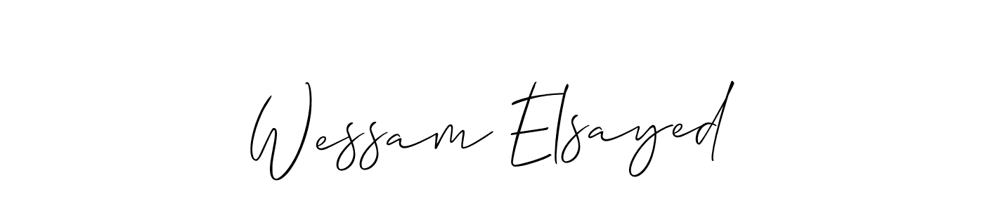 Design your own signature with our free online signature maker. With this signature software, you can create a handwritten (Allison_Script) signature for name Wessam Elsayed. Wessam Elsayed signature style 2 images and pictures png