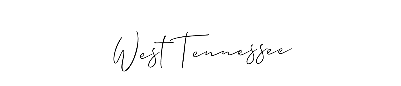 Design your own signature with our free online signature maker. With this signature software, you can create a handwritten (Allison_Script) signature for name West Tennessee. West Tennessee signature style 2 images and pictures png