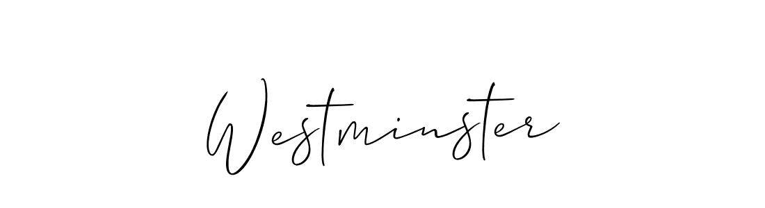Use a signature maker to create a handwritten signature online. With this signature software, you can design (Allison_Script) your own signature for name Westminster. Westminster signature style 2 images and pictures png