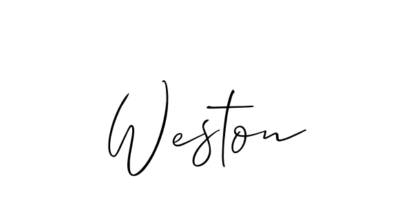 Allison_Script is a professional signature style that is perfect for those who want to add a touch of class to their signature. It is also a great choice for those who want to make their signature more unique. Get Weston name to fancy signature for free. Weston signature style 2 images and pictures png