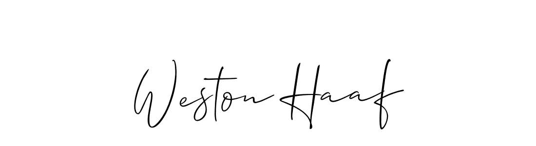 Use a signature maker to create a handwritten signature online. With this signature software, you can design (Allison_Script) your own signature for name Weston Haaf. Weston Haaf signature style 2 images and pictures png