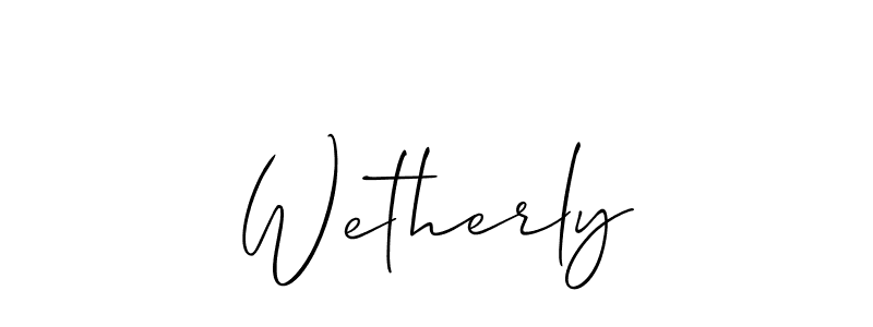 Create a beautiful signature design for name Wetherly. With this signature (Allison_Script) fonts, you can make a handwritten signature for free. Wetherly signature style 2 images and pictures png