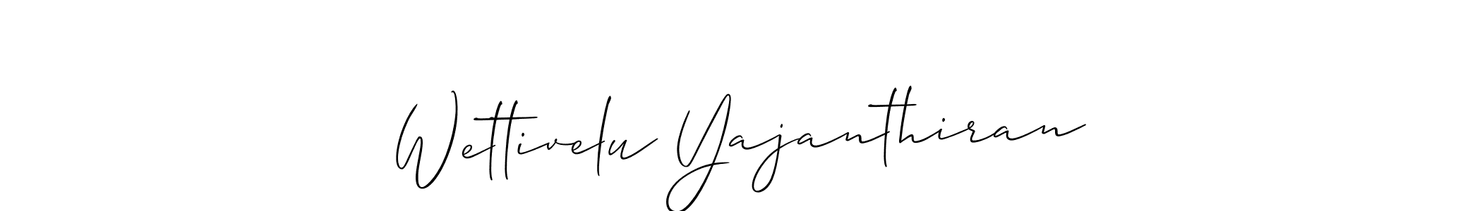 How to make Wettivelu Yajanthiran name signature. Use Allison_Script style for creating short signs online. This is the latest handwritten sign. Wettivelu Yajanthiran signature style 2 images and pictures png