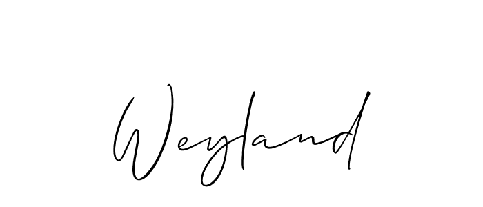 The best way (Allison_Script) to make a short signature is to pick only two or three words in your name. The name Weyland include a total of six letters. For converting this name. Weyland signature style 2 images and pictures png