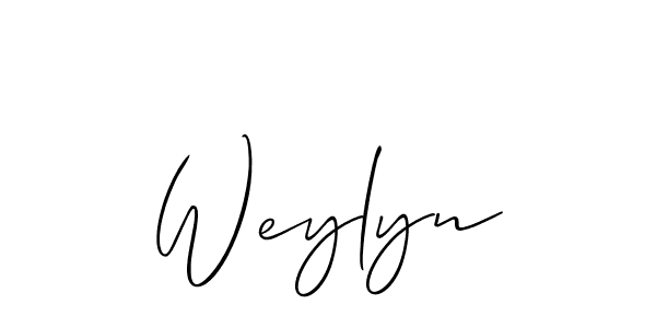 How to make Weylyn signature? Allison_Script is a professional autograph style. Create handwritten signature for Weylyn name. Weylyn signature style 2 images and pictures png