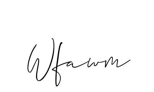 Best and Professional Signature Style for Wfawm. Allison_Script Best Signature Style Collection. Wfawm signature style 2 images and pictures png