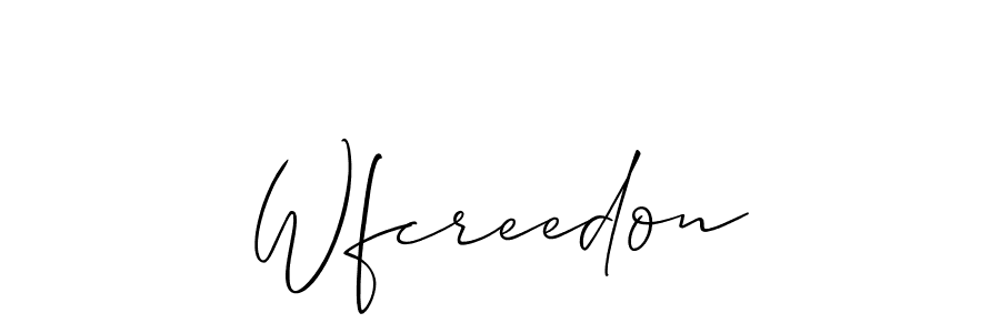 Wfcreedon stylish signature style. Best Handwritten Sign (Allison_Script) for my name. Handwritten Signature Collection Ideas for my name Wfcreedon. Wfcreedon signature style 2 images and pictures png