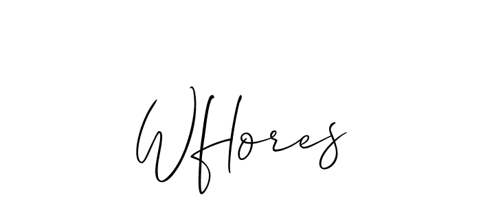 Design your own signature with our free online signature maker. With this signature software, you can create a handwritten (Allison_Script) signature for name Wflores. Wflores signature style 2 images and pictures png