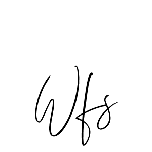 Design your own signature with our free online signature maker. With this signature software, you can create a handwritten (Allison_Script) signature for name Wfs. Wfs signature style 2 images and pictures png