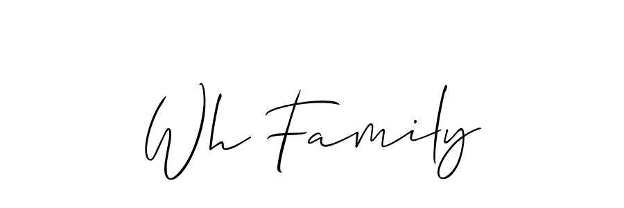 Allison_Script is a professional signature style that is perfect for those who want to add a touch of class to their signature. It is also a great choice for those who want to make their signature more unique. Get Wh Family name to fancy signature for free. Wh Family signature style 2 images and pictures png