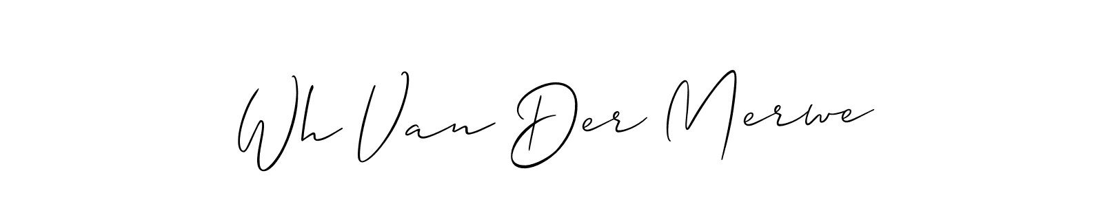 Wh Van Der Merwe stylish signature style. Best Handwritten Sign (Allison_Script) for my name. Handwritten Signature Collection Ideas for my name Wh Van Der Merwe. Wh Van Der Merwe signature style 2 images and pictures png