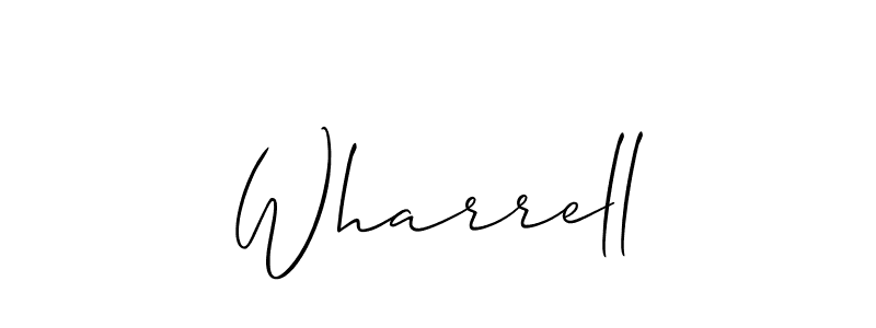 Make a beautiful signature design for name Wharrell. With this signature (Allison_Script) style, you can create a handwritten signature for free. Wharrell signature style 2 images and pictures png