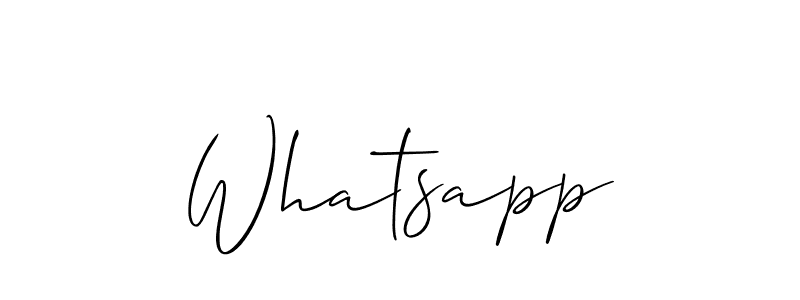 It looks lik you need a new signature style for name Whatsapp. Design unique handwritten (Allison_Script) signature with our free signature maker in just a few clicks. Whatsapp signature style 2 images and pictures png