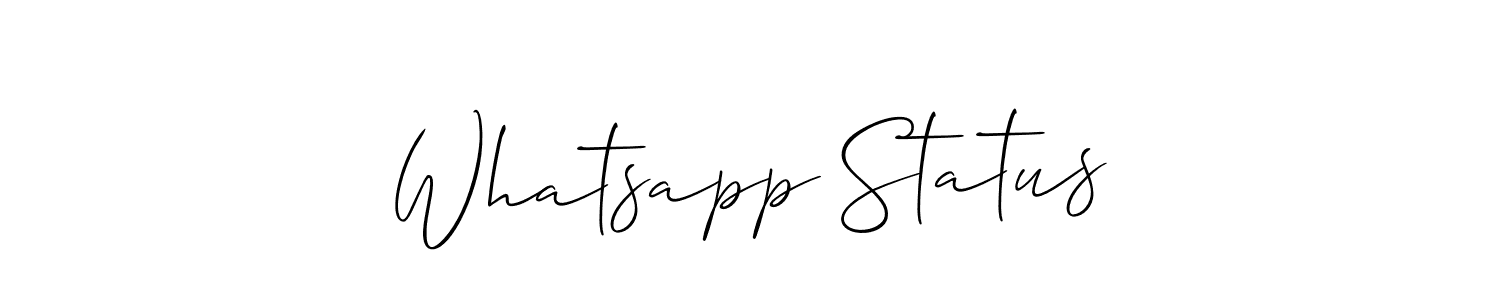 You should practise on your own different ways (Allison_Script) to write your name (Whatsapp Status) in signature. don't let someone else do it for you. Whatsapp Status signature style 2 images and pictures png