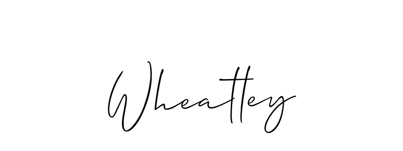 Make a beautiful signature design for name Wheatley. With this signature (Allison_Script) style, you can create a handwritten signature for free. Wheatley signature style 2 images and pictures png