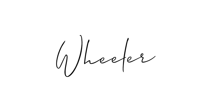 How to make Wheeler name signature. Use Allison_Script style for creating short signs online. This is the latest handwritten sign. Wheeler signature style 2 images and pictures png