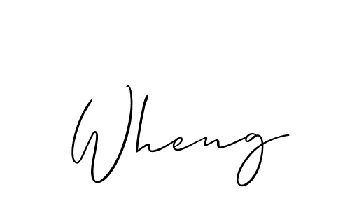 Best and Professional Signature Style for Wheng. Allison_Script Best Signature Style Collection. Wheng signature style 2 images and pictures png