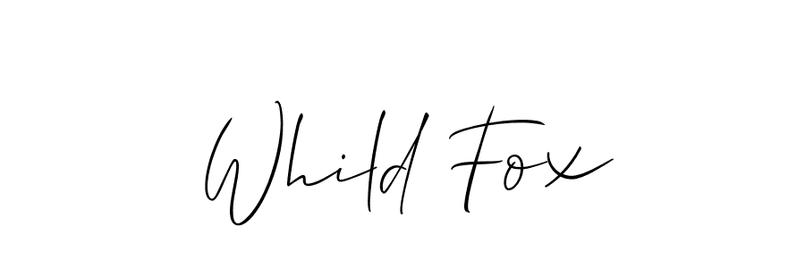 How to make Whild Fox name signature. Use Allison_Script style for creating short signs online. This is the latest handwritten sign. Whild Fox signature style 2 images and pictures png