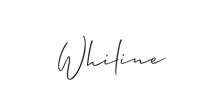 Allison_Script is a professional signature style that is perfect for those who want to add a touch of class to their signature. It is also a great choice for those who want to make their signature more unique. Get Whiline name to fancy signature for free. Whiline signature style 2 images and pictures png