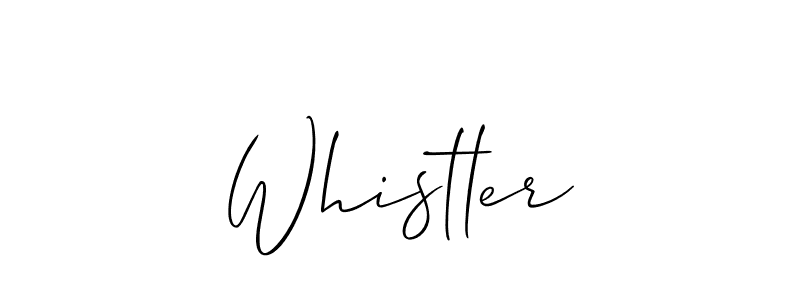 Make a beautiful signature design for name Whistler. With this signature (Allison_Script) style, you can create a handwritten signature for free. Whistler signature style 2 images and pictures png