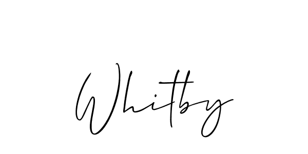 How to Draw Whitby signature style? Allison_Script is a latest design signature styles for name Whitby. Whitby signature style 2 images and pictures png