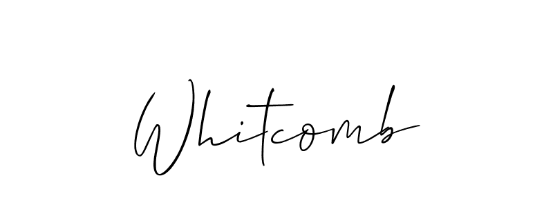 You should practise on your own different ways (Allison_Script) to write your name (Whitcomb) in signature. don't let someone else do it for you. Whitcomb signature style 2 images and pictures png