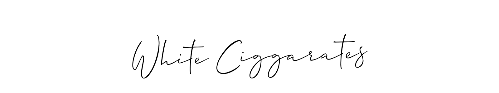 Use a signature maker to create a handwritten signature online. With this signature software, you can design (Allison_Script) your own signature for name White Ciggarates. White Ciggarates signature style 2 images and pictures png